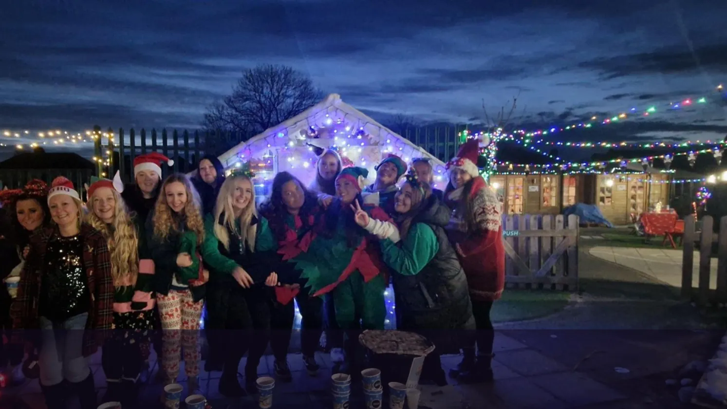 The Ready Steady Go Childcare team at a Christmas celebration in Weston-super-Mare